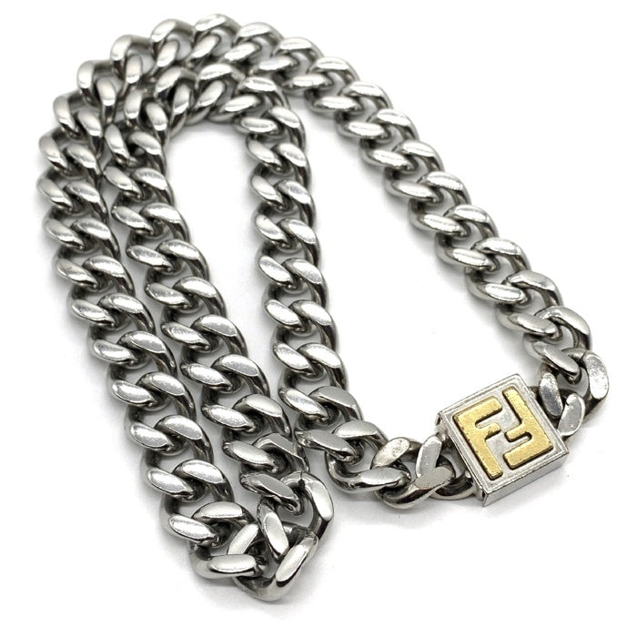 FENDI フェンディ 喜平 チェーンブレス FFゴールドロゴ Lサイズ FENDI