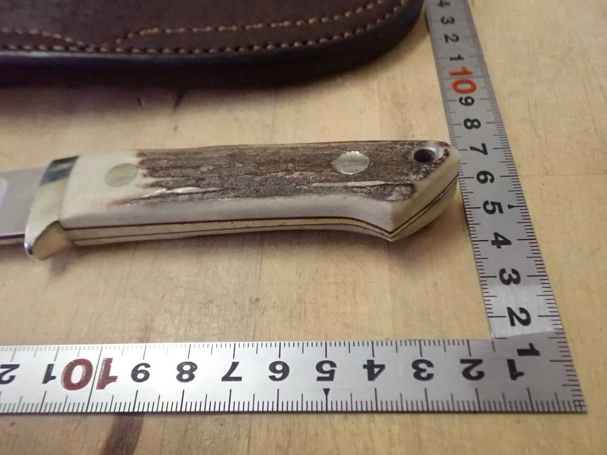 加藤清志 シースナイフ スタッグハンドル/鹿角 カスタムナイフを買取