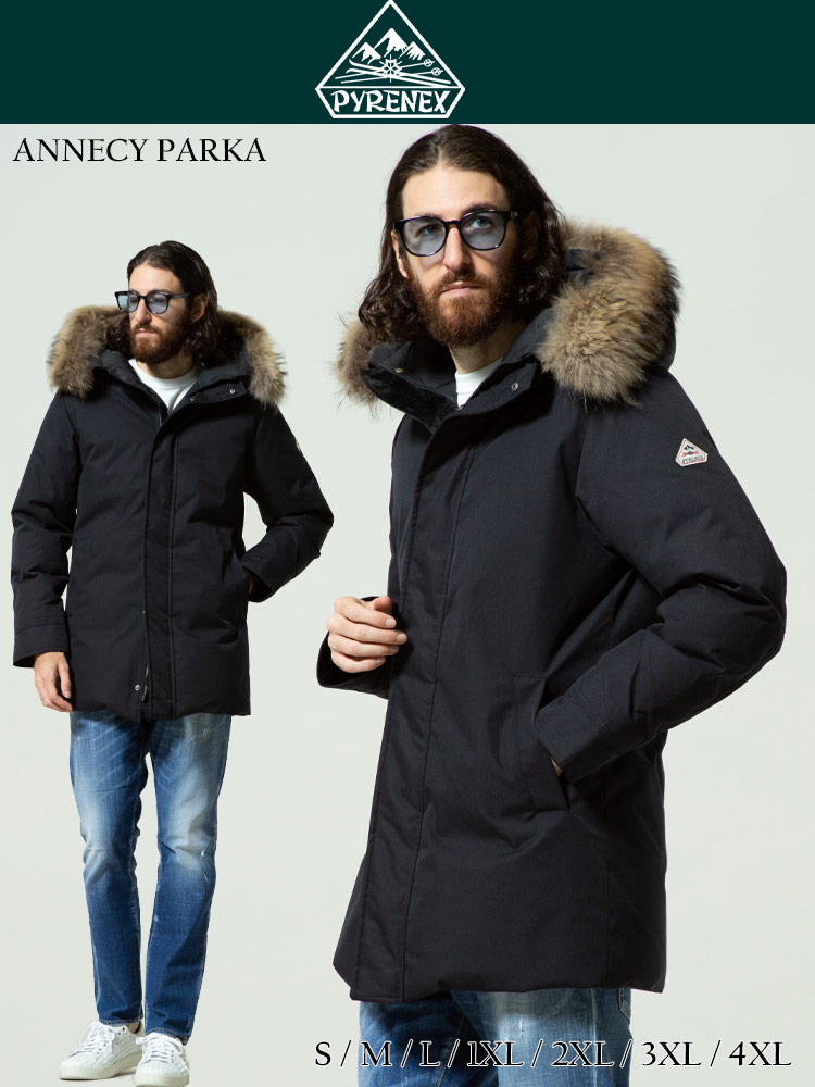 PYRENEX ピレネックス メンズ ファー フード ダウンジャケット ANNECY