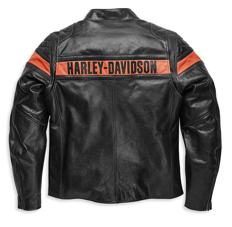 Harley-Davidson® Men's Victory Sweep Leather Riding Jacket – House