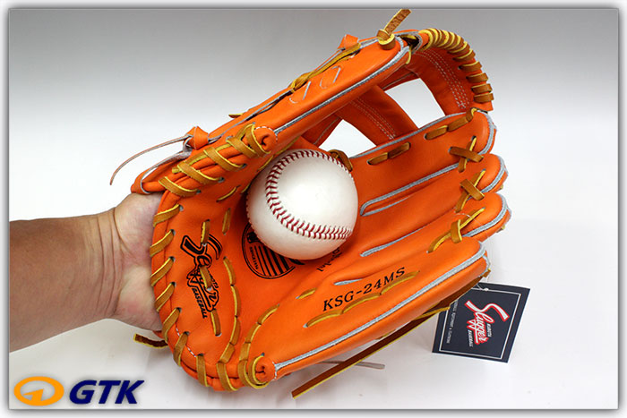 久保田スラッガー KSG-24MS DPオレンジ K7ラベル 硬式内野手用グラブ