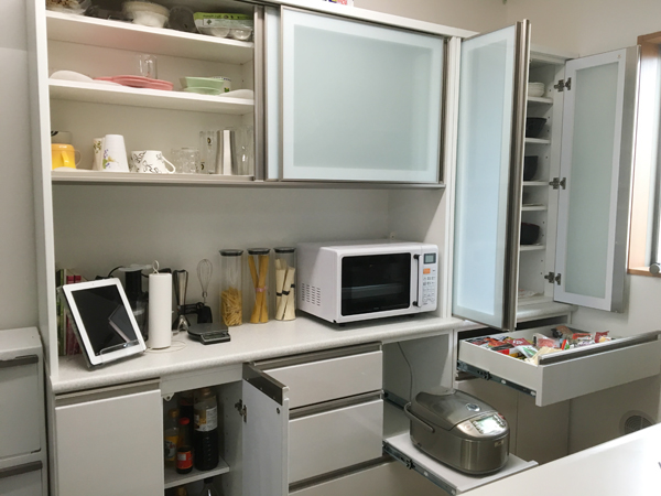 ニトリ キッチンカウンター アルミナ2 幅140cm キッチン収納 J085