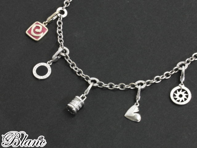 ブルガリ ◇ チャーム付き ブレスレット ◇ 750 K18ホワイトゴールド