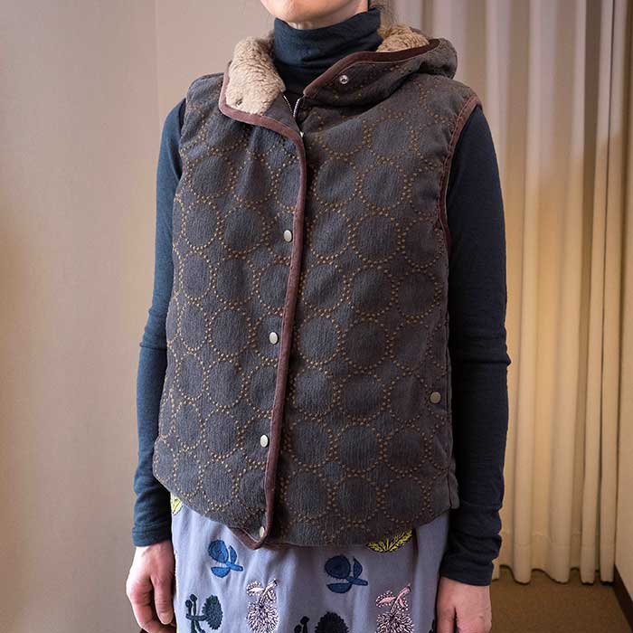 ミナペルホネンtambourineダウンベスト（ta 2263）gray | Lin total