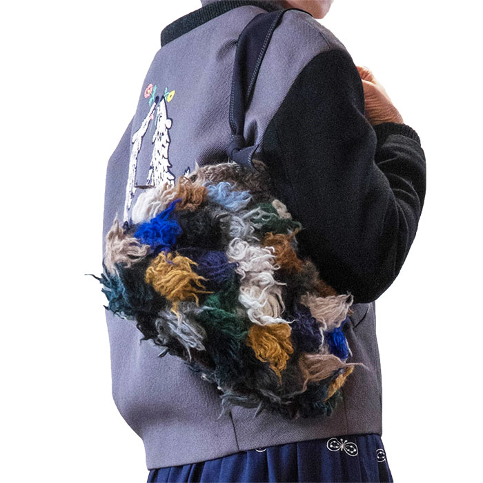 ミナペルホネン×ヒトミシノヤマ pot-au-feu bag/ポトフバッグ #blue