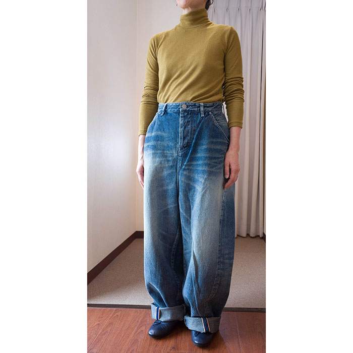 ミナペルホネンalways新型ワイドデニム ダメージBLUE | Lin total