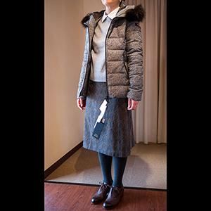 TATRAS [タトラス] CERTOSAツイード調ミドル丈ダウン モカ | Lin total