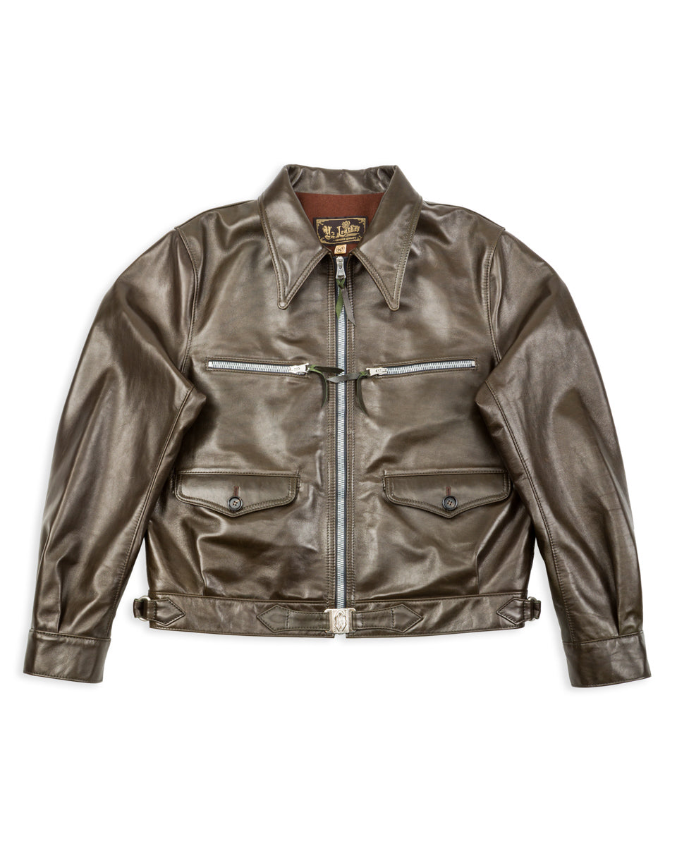 Sheepskin French Cyclist Jacket (YK-07) - Olive – Standard & Strange