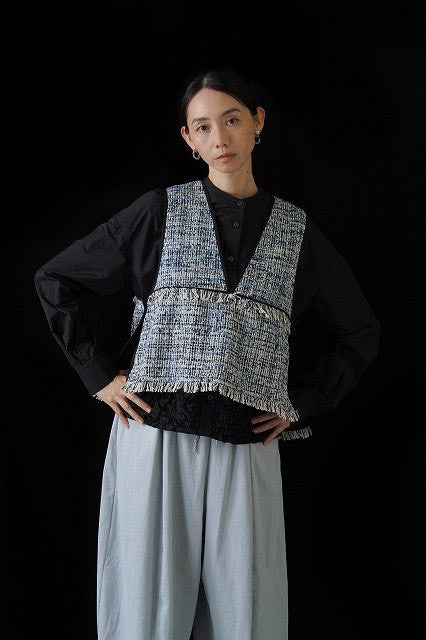 CYAN TOKYO】バックオーバートリムツイードベスト/610436