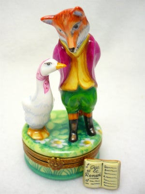 あひると狐」のリモージュボックス ～ピーターラビットの「あひるの