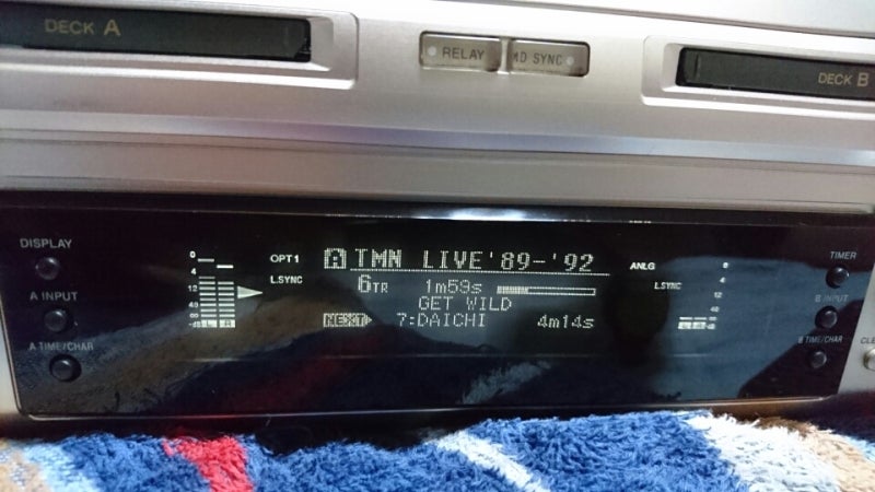 ドナー用に確保したジャンクなダブルMDデッキSONY MDS-W1は、動作良好