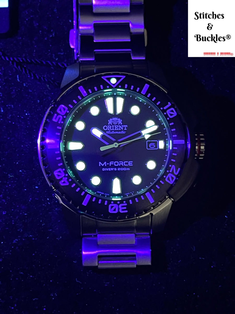 Orient 'M-Force' Black Dial w/Bracelet RA-AC0L01B – Stitches and