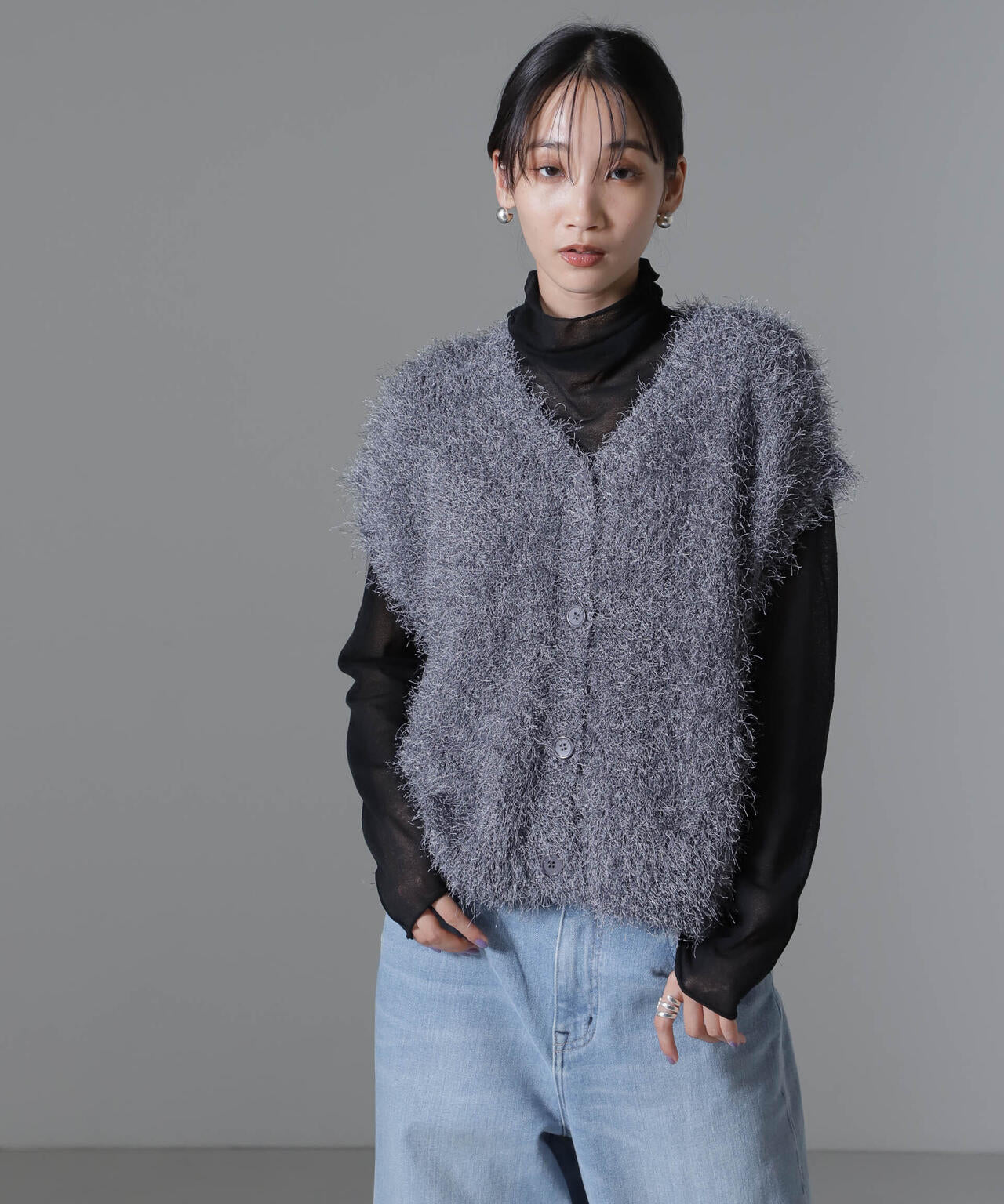 pois ポワ ニットベスト ベスト 人気 冬服 pois ポワ ニットベスト