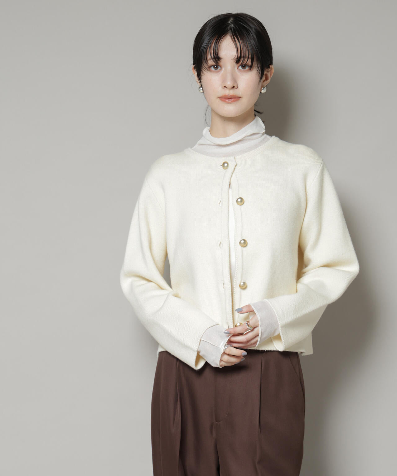 ミラノ リブ ニット ジャケット