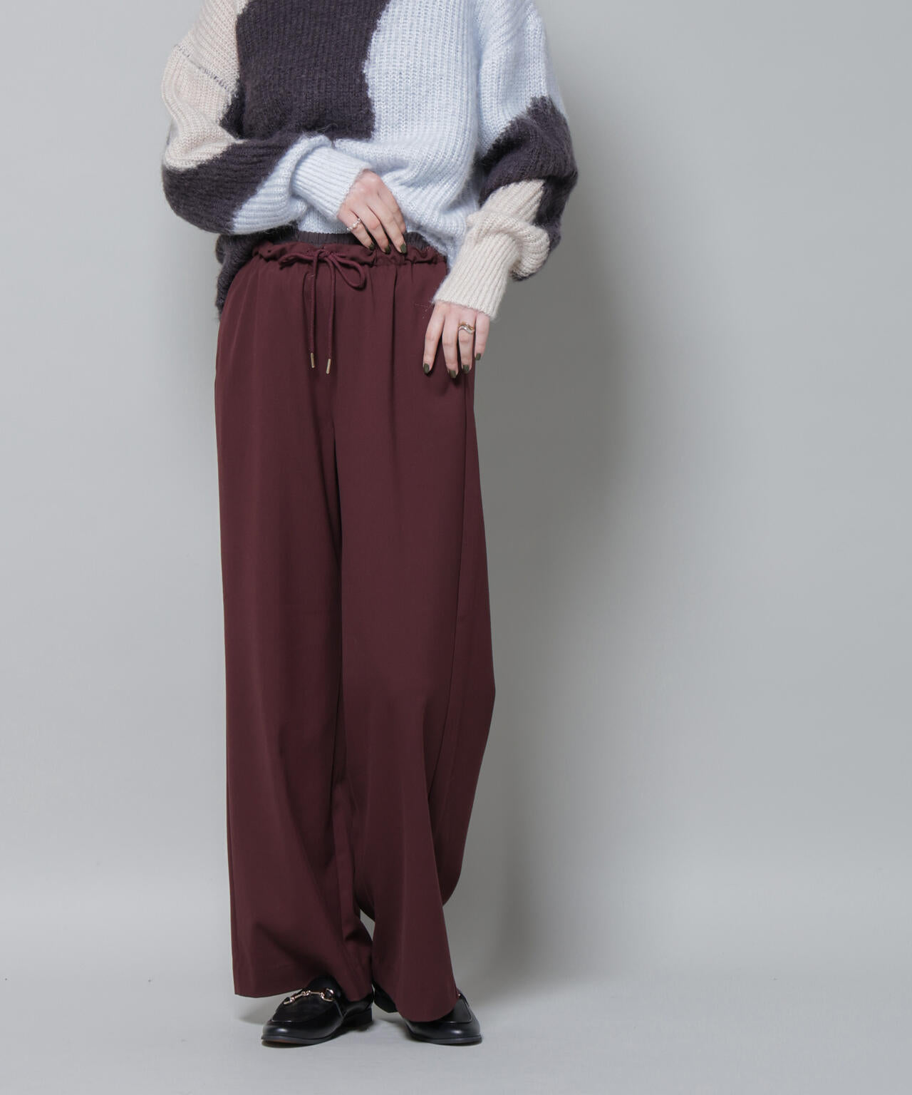 ファンクション ダブルウエスト イージーパンツ