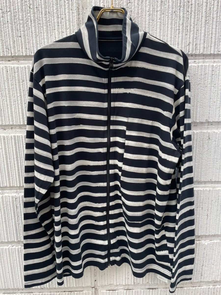 Porter Classic ARTIST BORDER ZIP UP TURTLENECK ポータークラシック