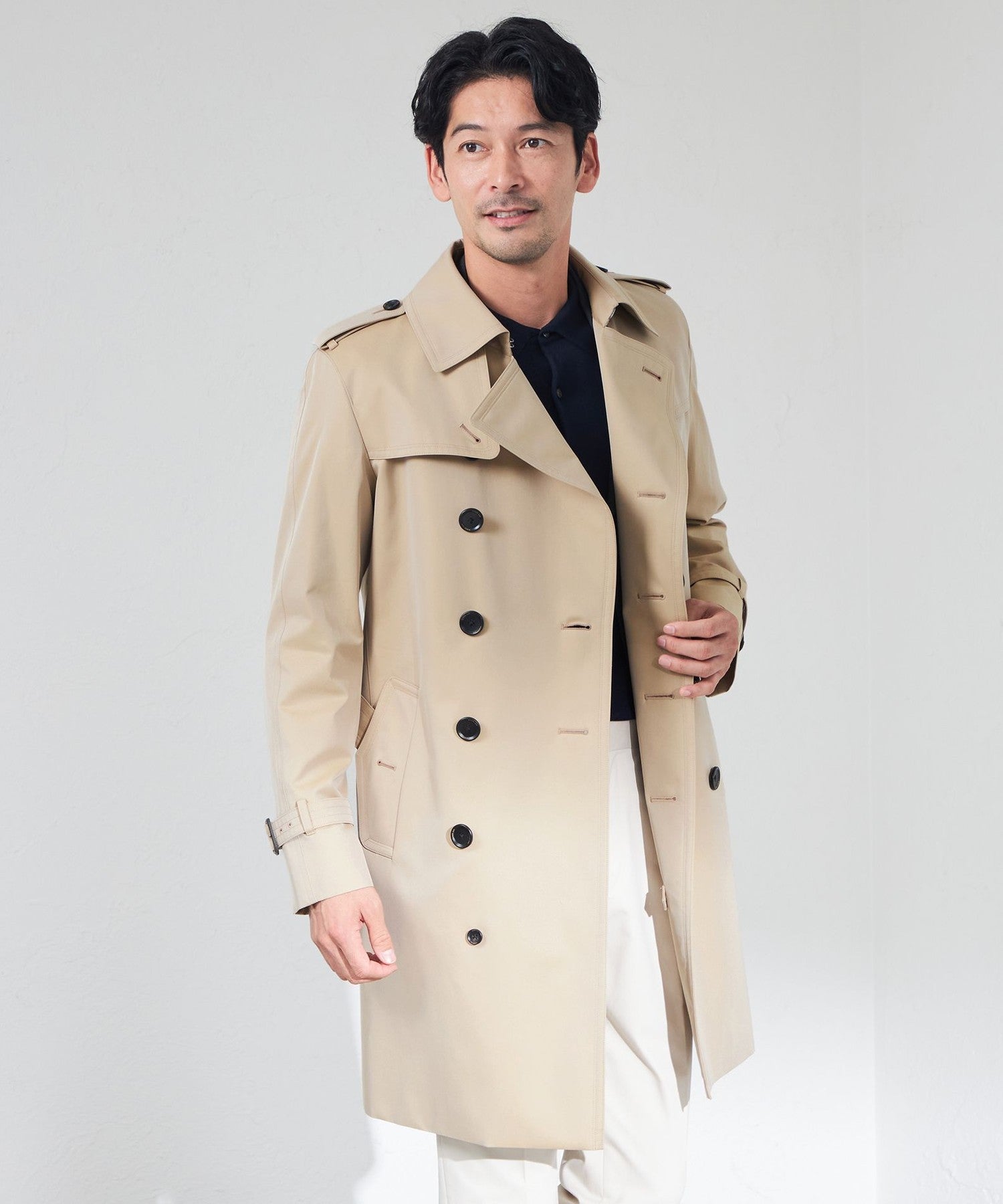 100年コート＞スタンダードモデル ダブルトレンチコート(コート