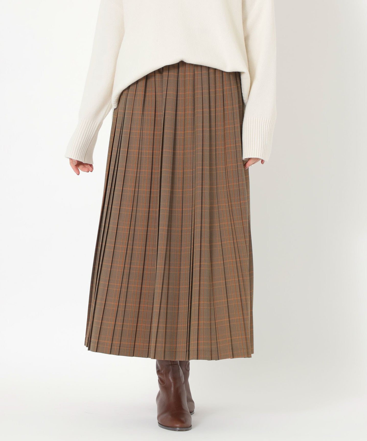 エコウールチェックプリーツスカート(スカート)｜S.ESSENTIALS(エス