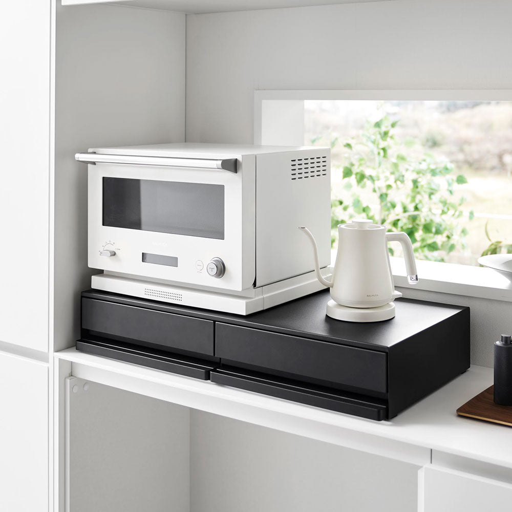 TOWER（タワー）ツーウェイキッチン家電下引き出し＆スライドテーブル