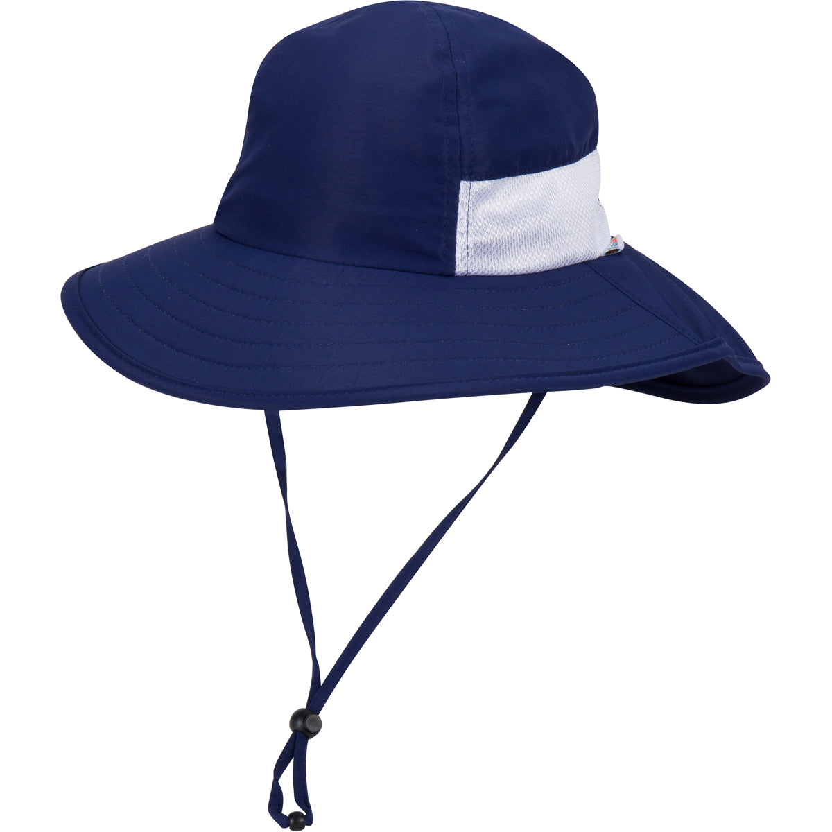 Kids Wide Brim + Flap Neck Sun Protective Adventure Hat - Navy
