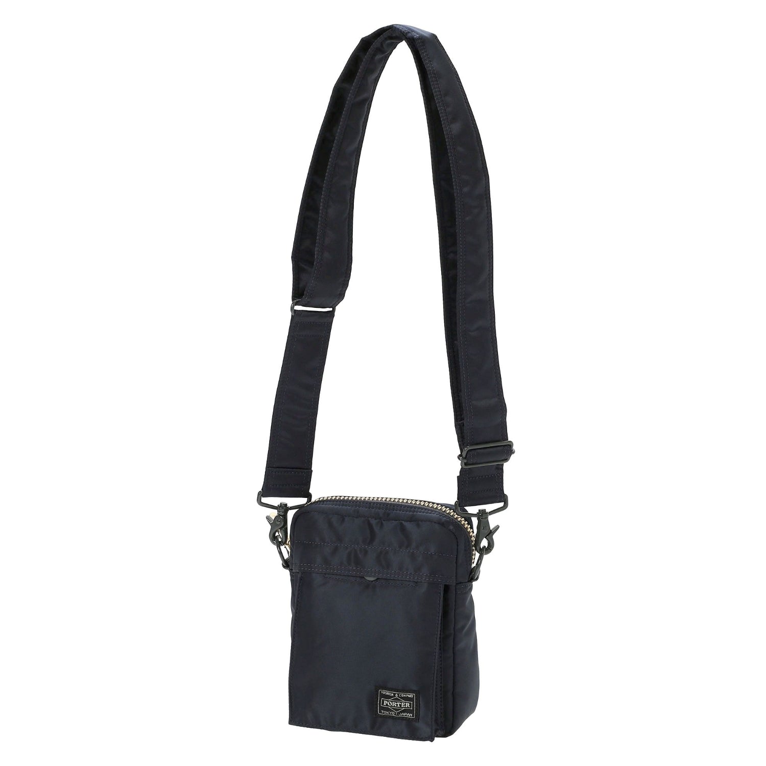 PORTER: PX TANKER Vertical Shoulder Bag (Iron Blue) | DSMG E-SHOP