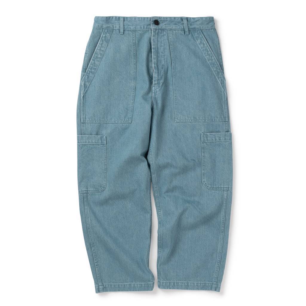 WASHED DENIM 6 POCKET WORK PANTS #GREEN [SC2420-PN06] – cocorozashi