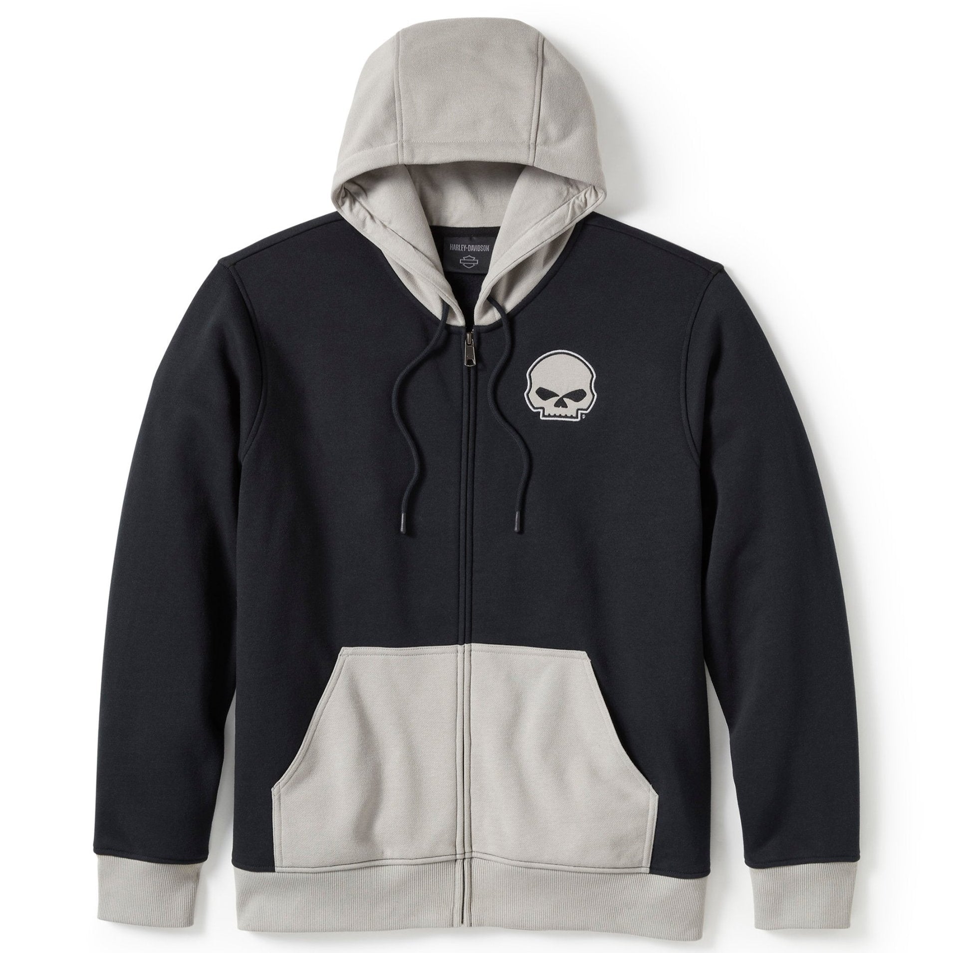 Harley-Davidson Men's Willie G. Skull Colorblocked Zip-Up Long