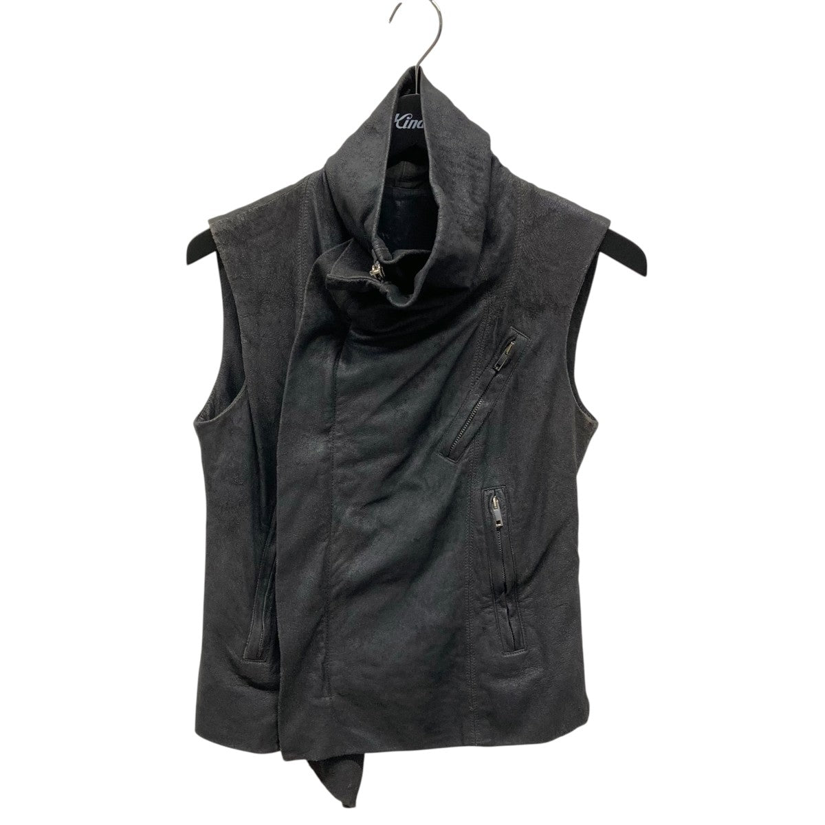 RICK OWENS(リックオウエンス) Leather Biker VestレザーベストRP8713