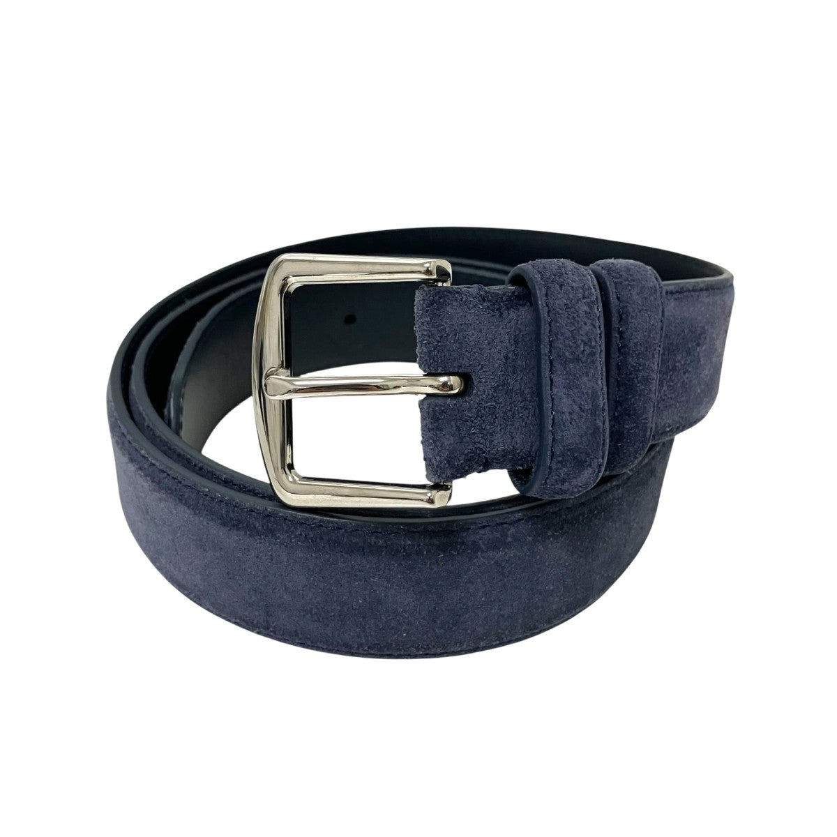 LORO PIANA(ロロ・ピアーナ) スウェードベルト ネイビー サイズ 100/40