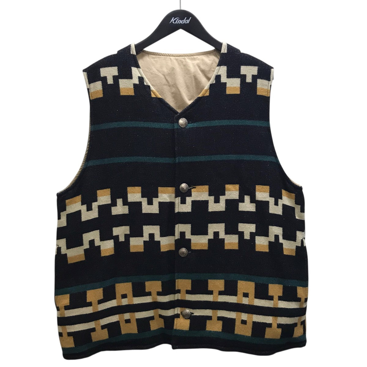 VISVIM(ビズビム) KORA DOWN VEST NATIVE BLANKET リバーシブルダウン