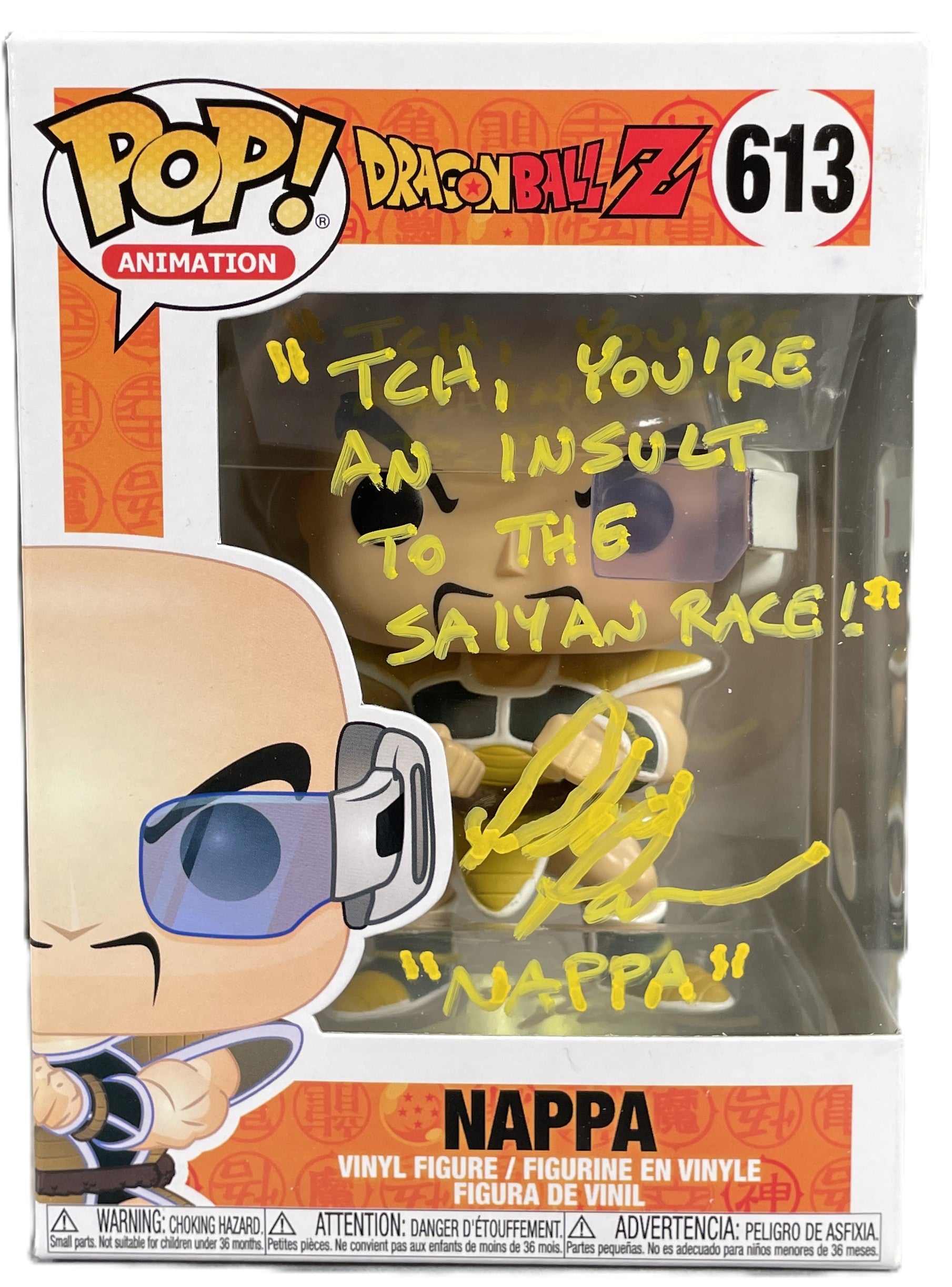 Phil Parsons Signed Funko POP Dragon Ball Z Nappa Autographed JSA