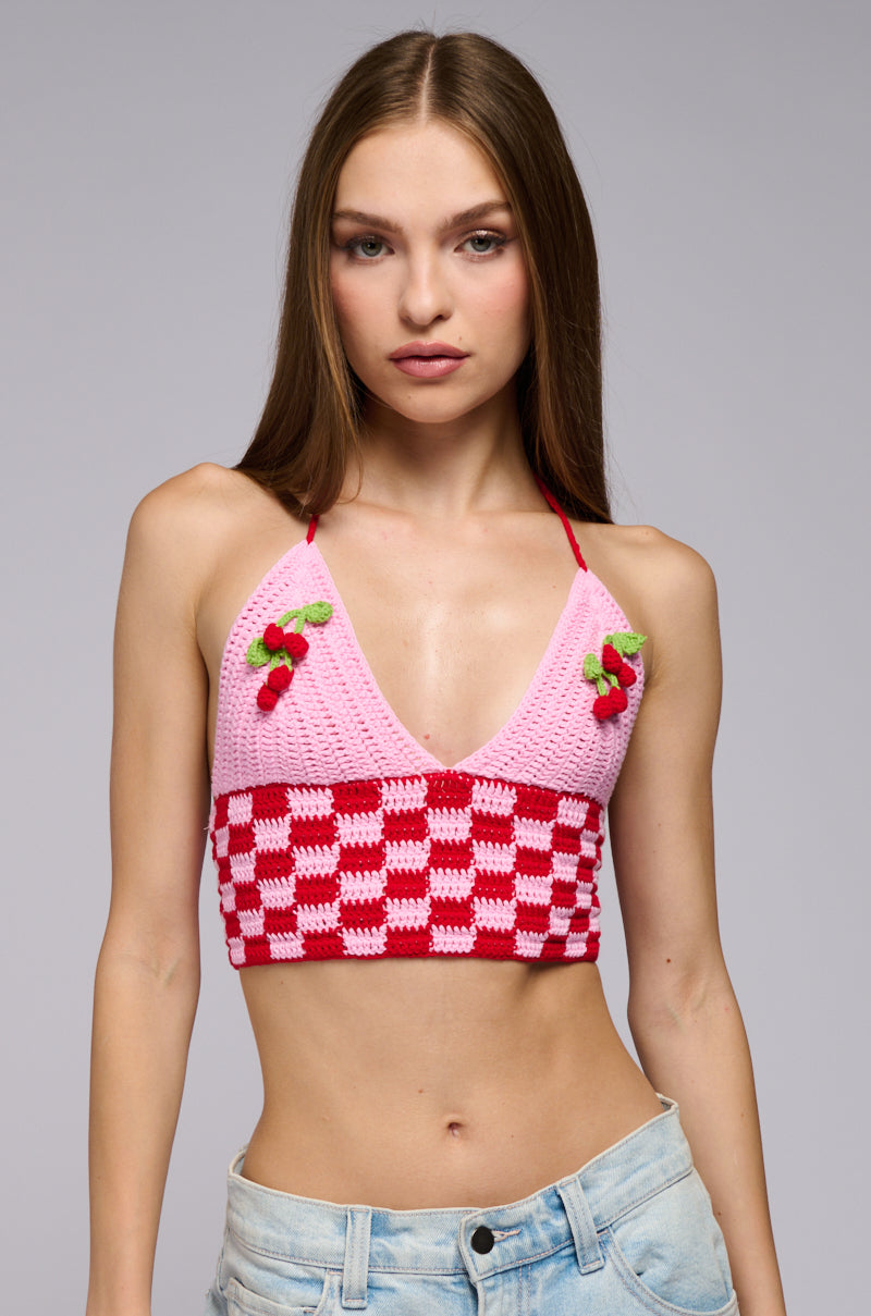 CHERRY GIRL CROCHET TANK – AKIRA