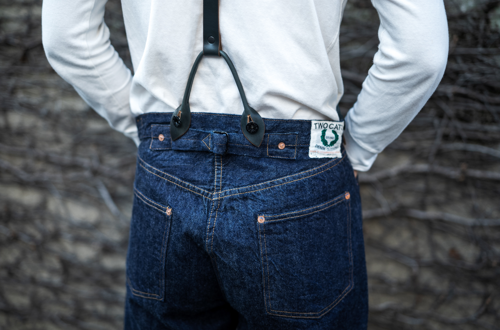 MOTOR☓TCB CHROMEXCEL LEATHER SUSPENDER MOTOR☓TCB CHROMEXCEL