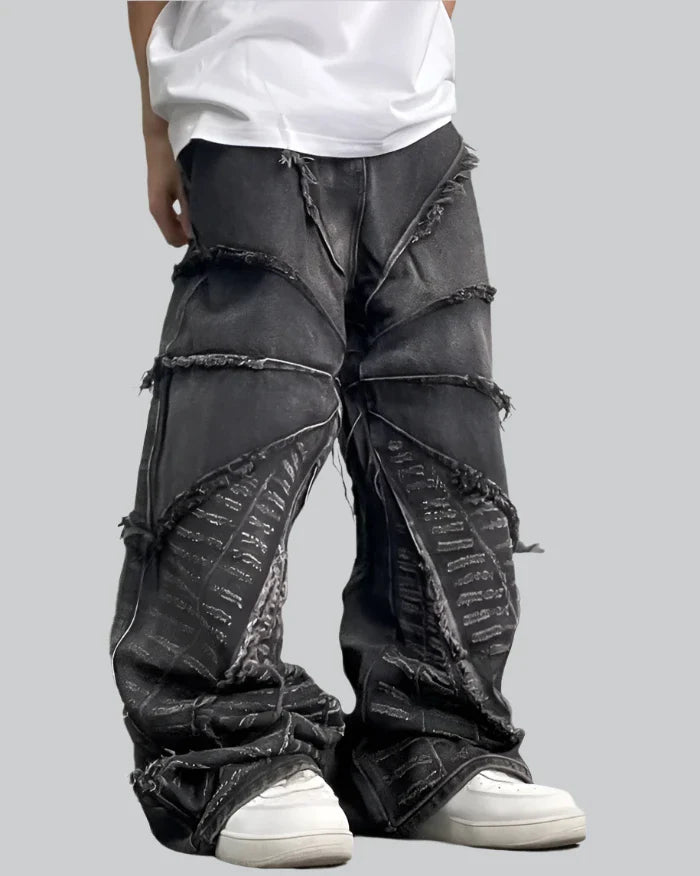 Y2k Black Baggy Jeans | Techwear