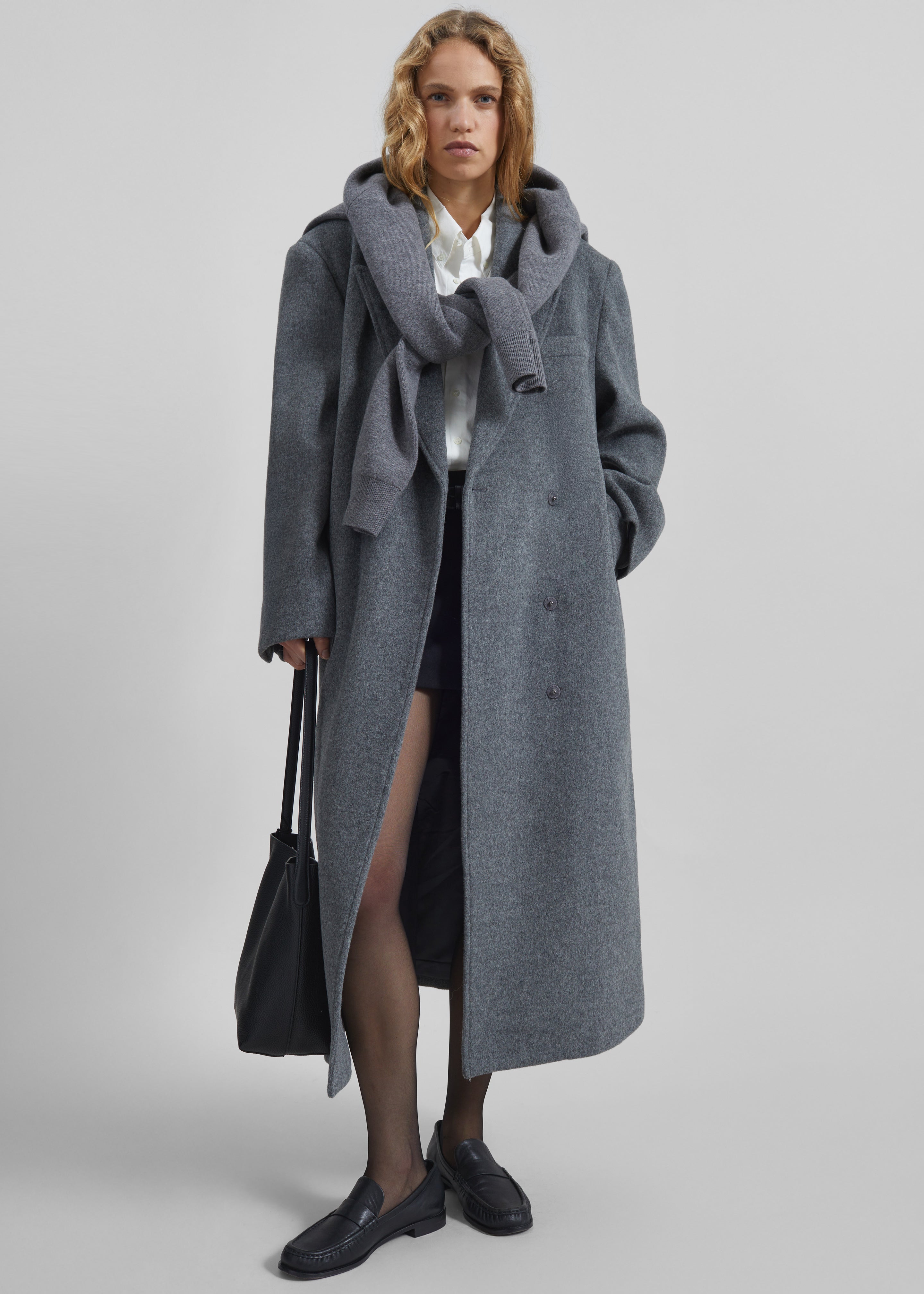 Ticino Wool Coat - Grey – The Frankie Shop