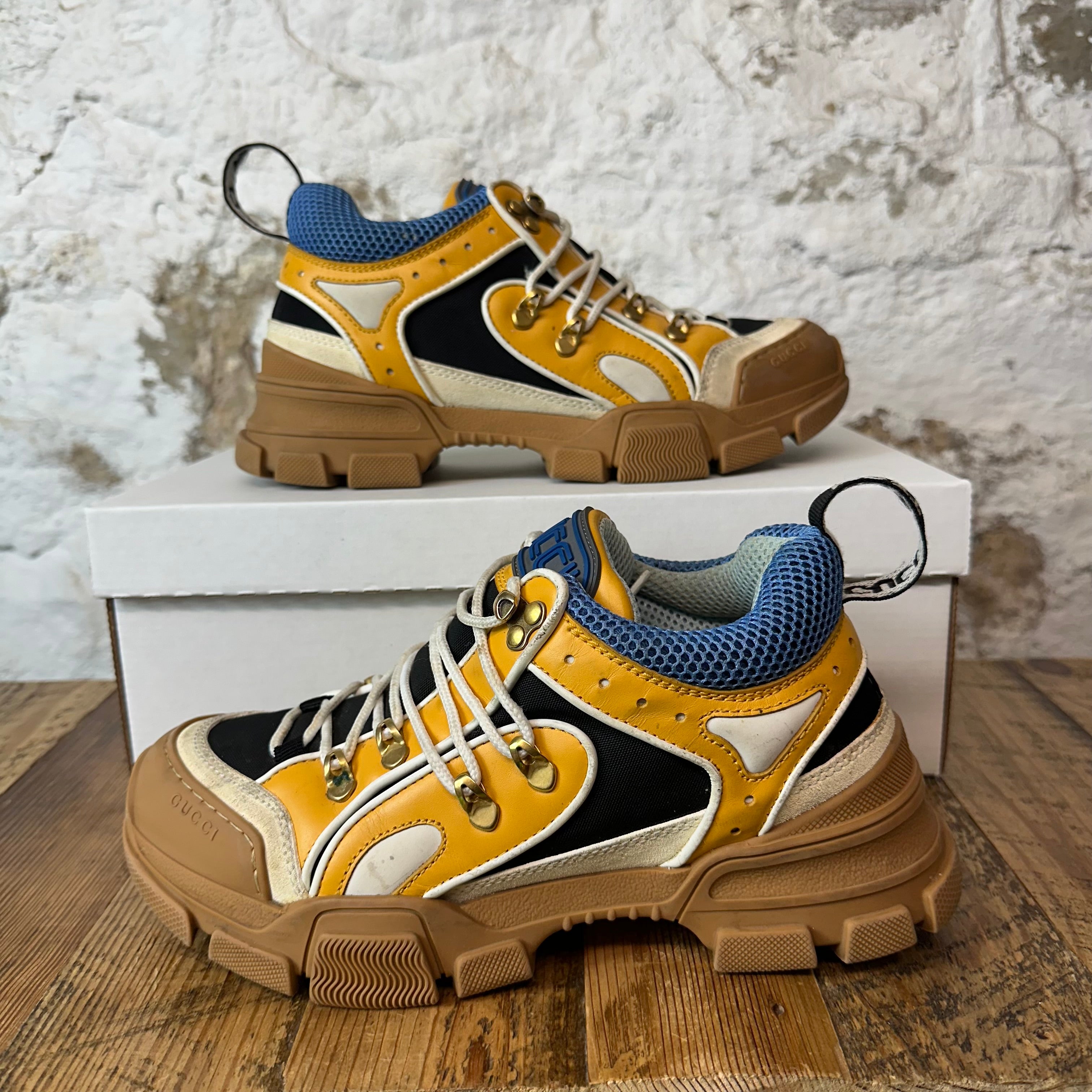 Gucci Flashtrek Yellow Blue Sz 5.5 – The Gallery Online