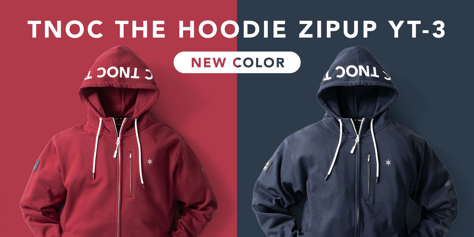 TNOCのこだわりがつまったフーディー、「TNOC THE HOODIE ZIPUP YT-3