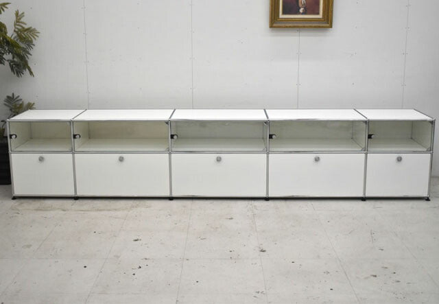 USM Haller ハラーシステム 5列2段 ホワイト W3275 2021100402【中古