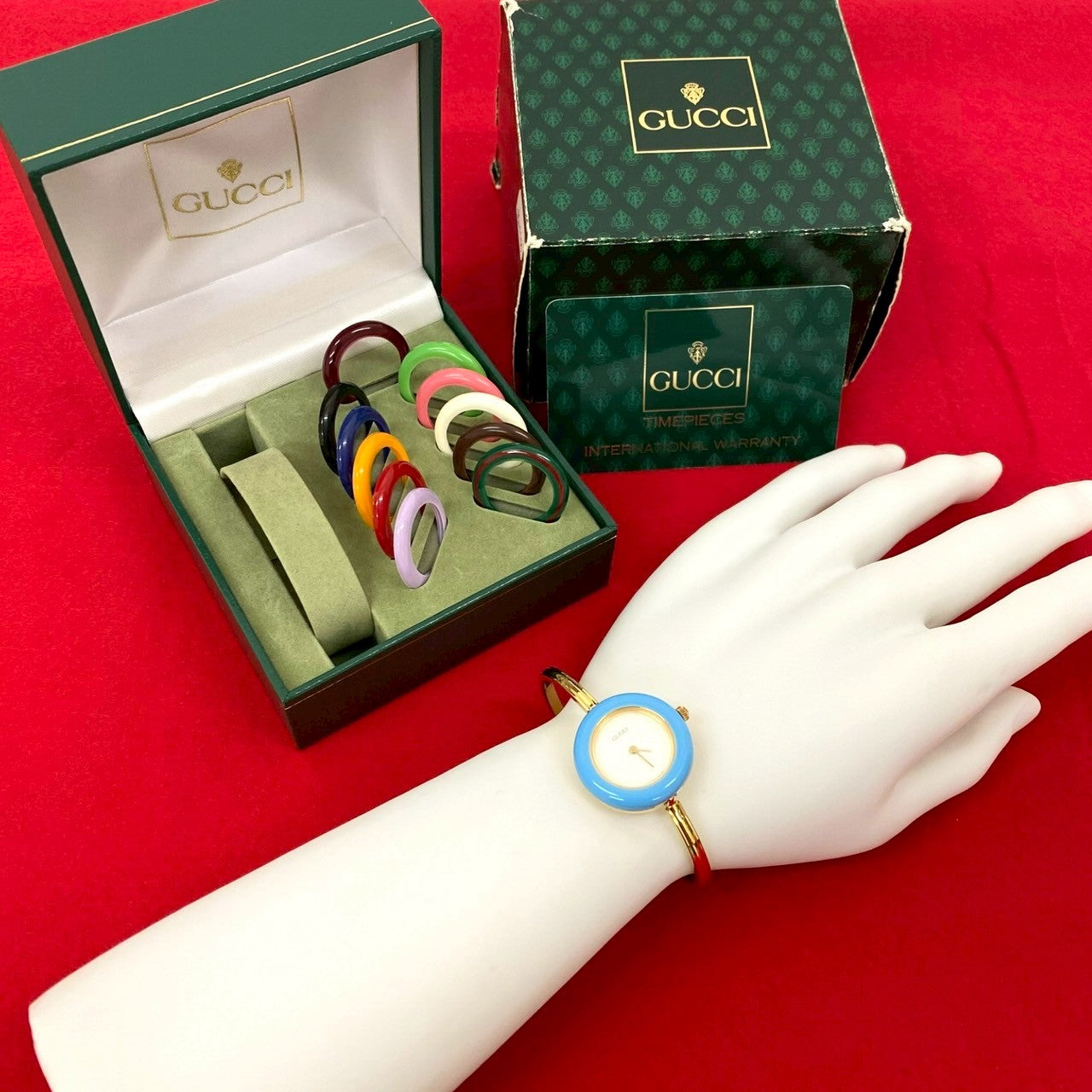 GUCCI チェンジベゼルケース&リング4点付きとグッチの時計ケースの