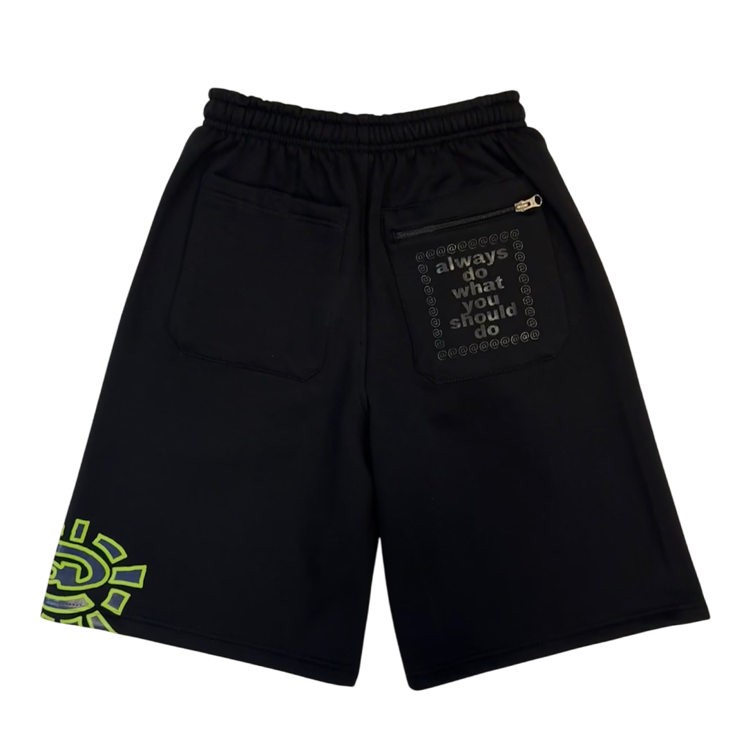 relaxed jogger shorts - navy/green @sun – always do what you should do