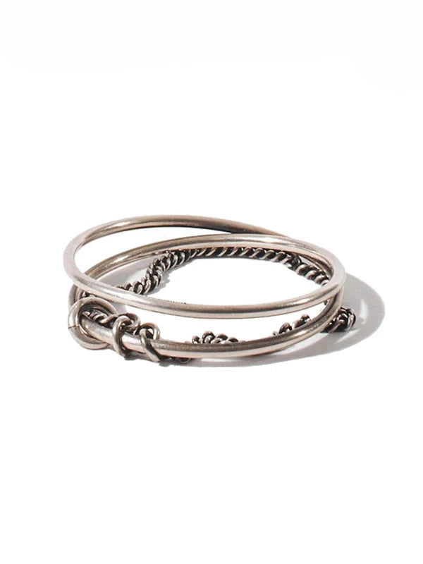 ANN DEMEULEMEESTER - アン ドゥムルメステール】Chain Double Bangle