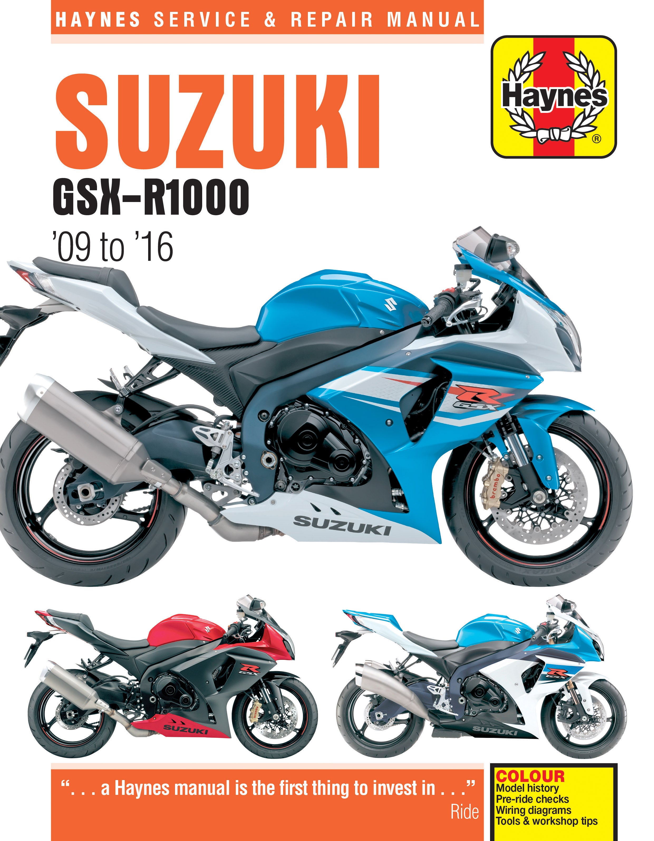 Suzuki GSX-R1000 (09-16) Haynes Repair Manual – Haynes Manuals