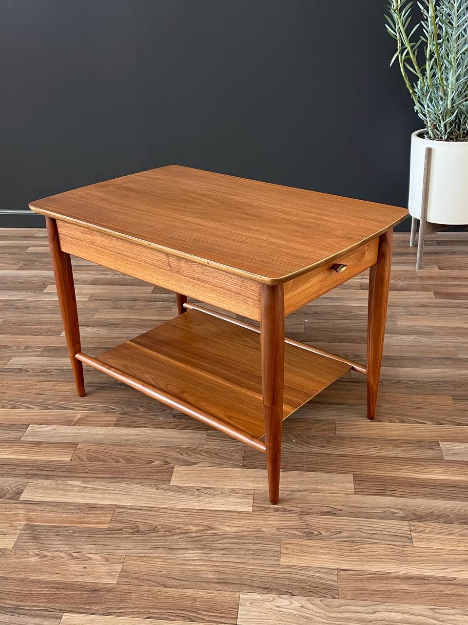 Mid-Century Modern Walnut Two-Tier Side Table by Mersman, c.1960's
