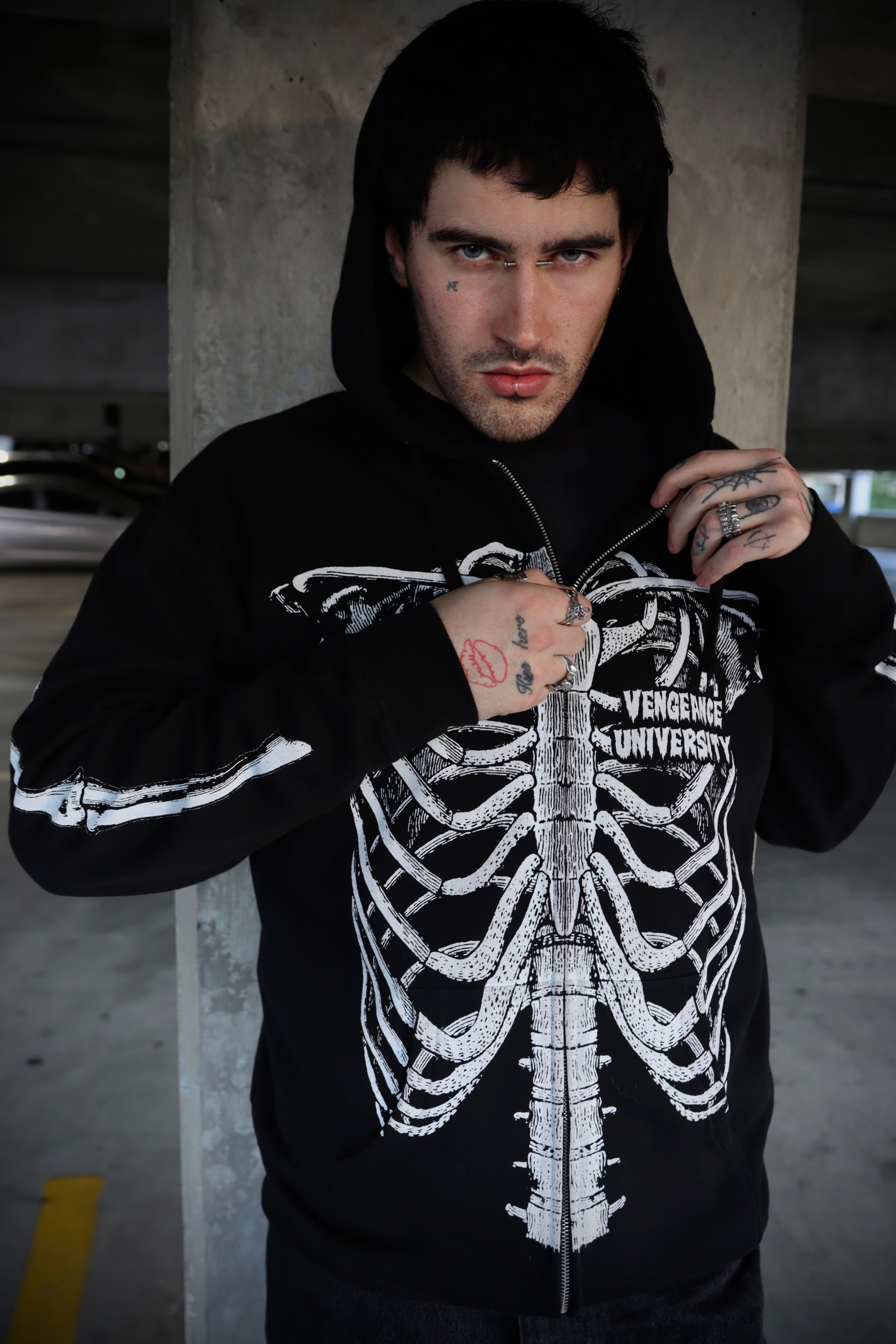Loyal to the Bones Midweight Zip-Up Hoodie – Vengeance University