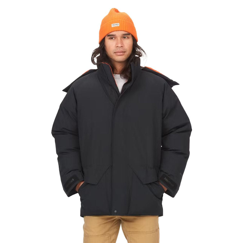 Marmot Mens Mammoth Gore-Tex Parka | BLACK/FLAME – Paragon Sports