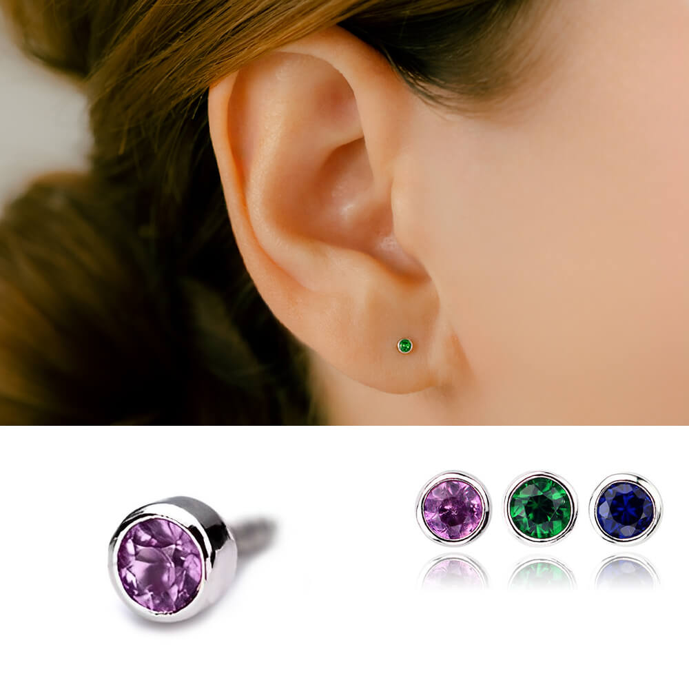 プラチナ 軟骨ピアス・ボディピアス パーツ │ 引っかからない・つけっ