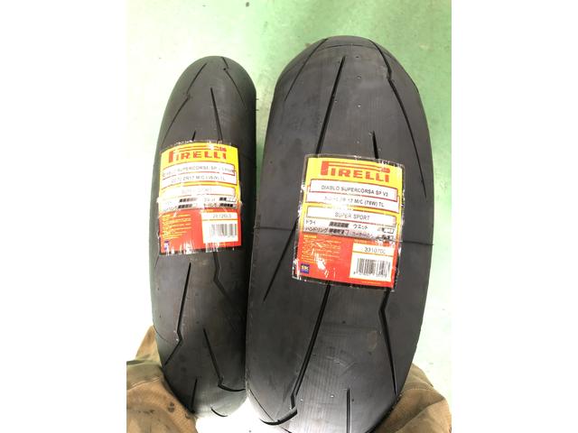 ZX-12R タイヤ交換 スーパーコルサSP V3（リバースオート八王子の作業