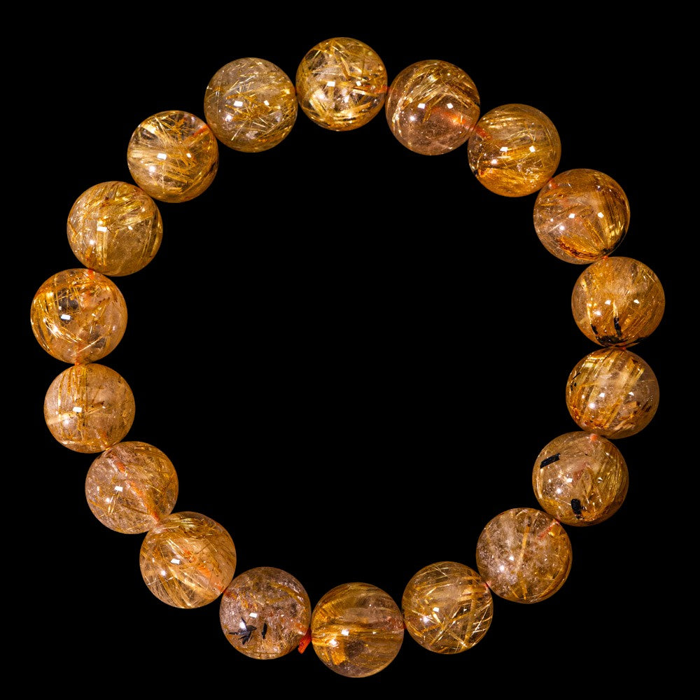 11.5mm太陽ルチル(ヘマタイト/ルチル)】ルチルクォーツ 11.5mm玉