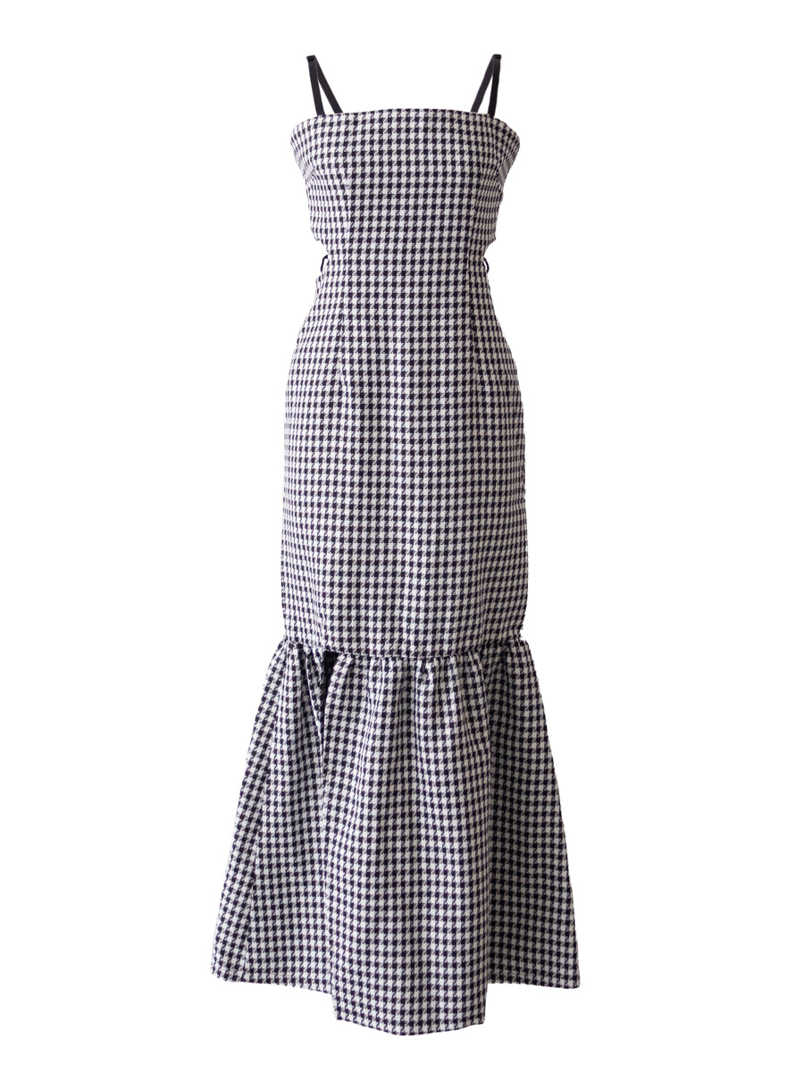 Back open houndstooth ensemble – Randy