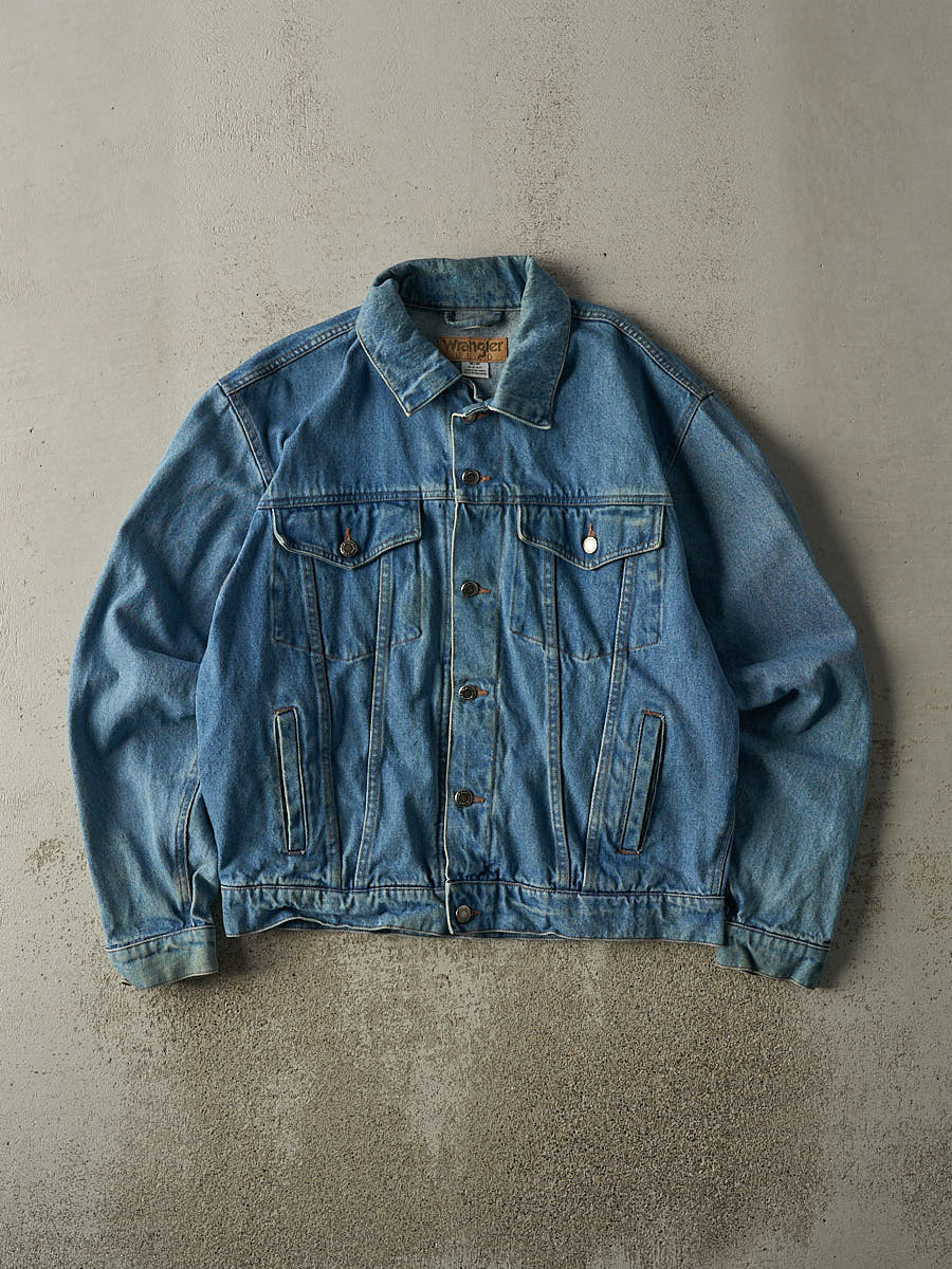 Vintage 90s Mid Wash Wrangler Jean Jacket (M/L) – Rebalance Vintage